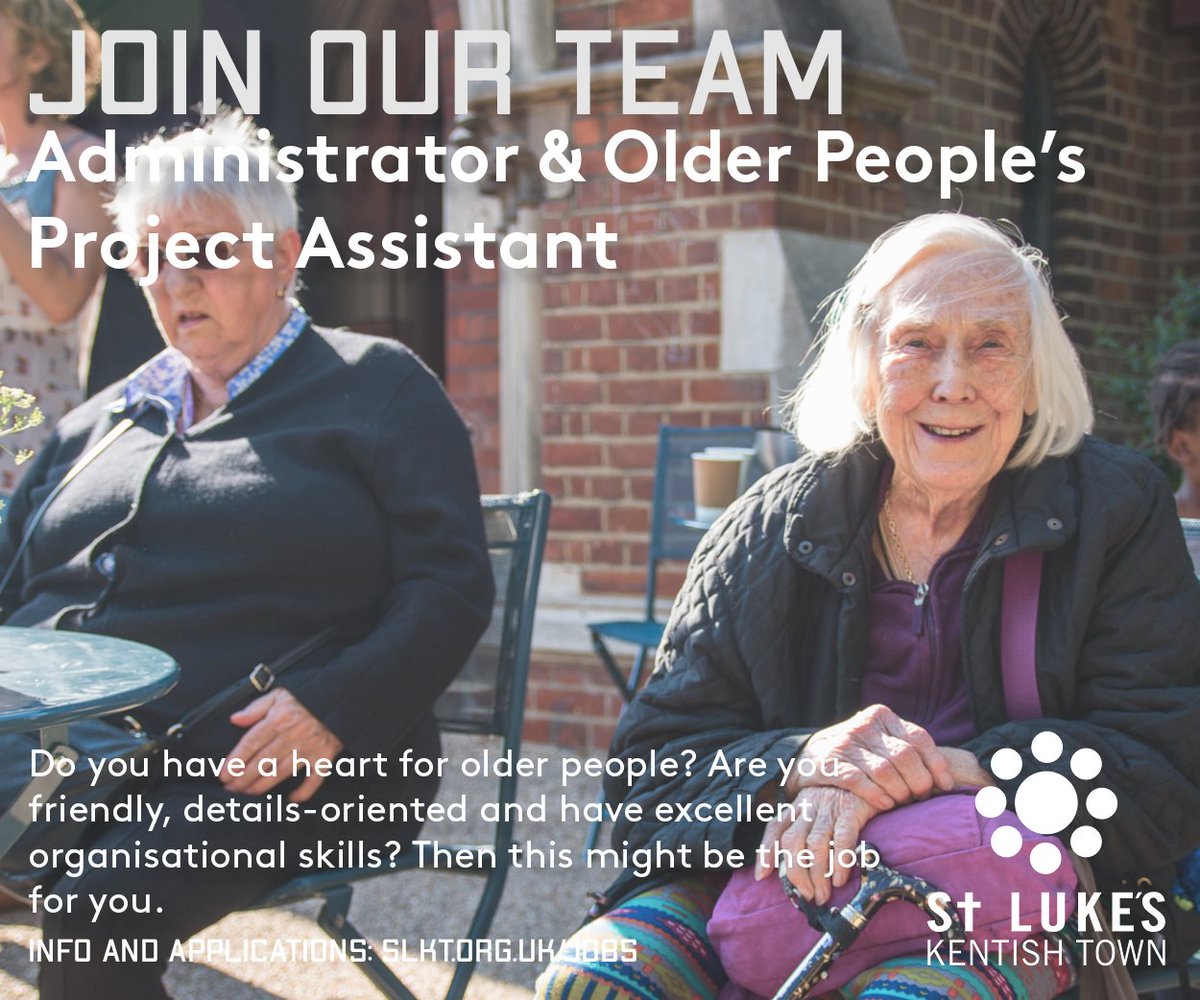 St Luke's is hiring!

We are looking for someone who can help deliver the objectives of St Luke’s and the Older People’s Project through excellent administrative and problem-solving skills. Follow the link below for more info.

slkt.org.uk/jobs