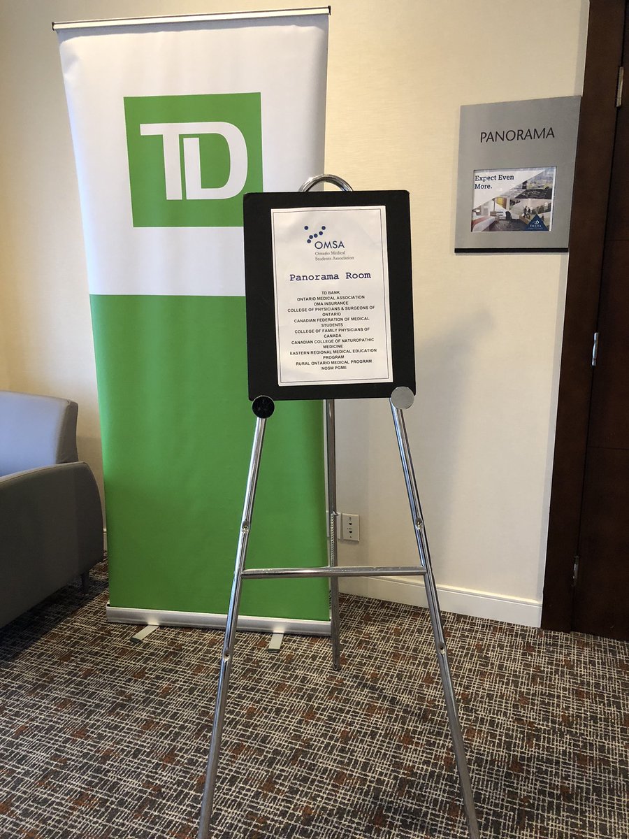 #TD proudly sponsors the #OMSW for the 10th year! Check out our booth in the Panorama room on the Penthouse floor and learn how we can make your busy student life easier! #ReadyForYou #OMSW2018 <a href="/TD_Canada/">TD (Canada)</a> <a href="/TaraLynnH_TD/">Tara-Lynn Hughes</a> <a href="/daveshilton/">Dave Shilton</a> <a href="/Nathalie_TD/">Nathalie Weiner</a> <a href="/OMSAofficial/">Ontario Med Students</a> #StudentBanking