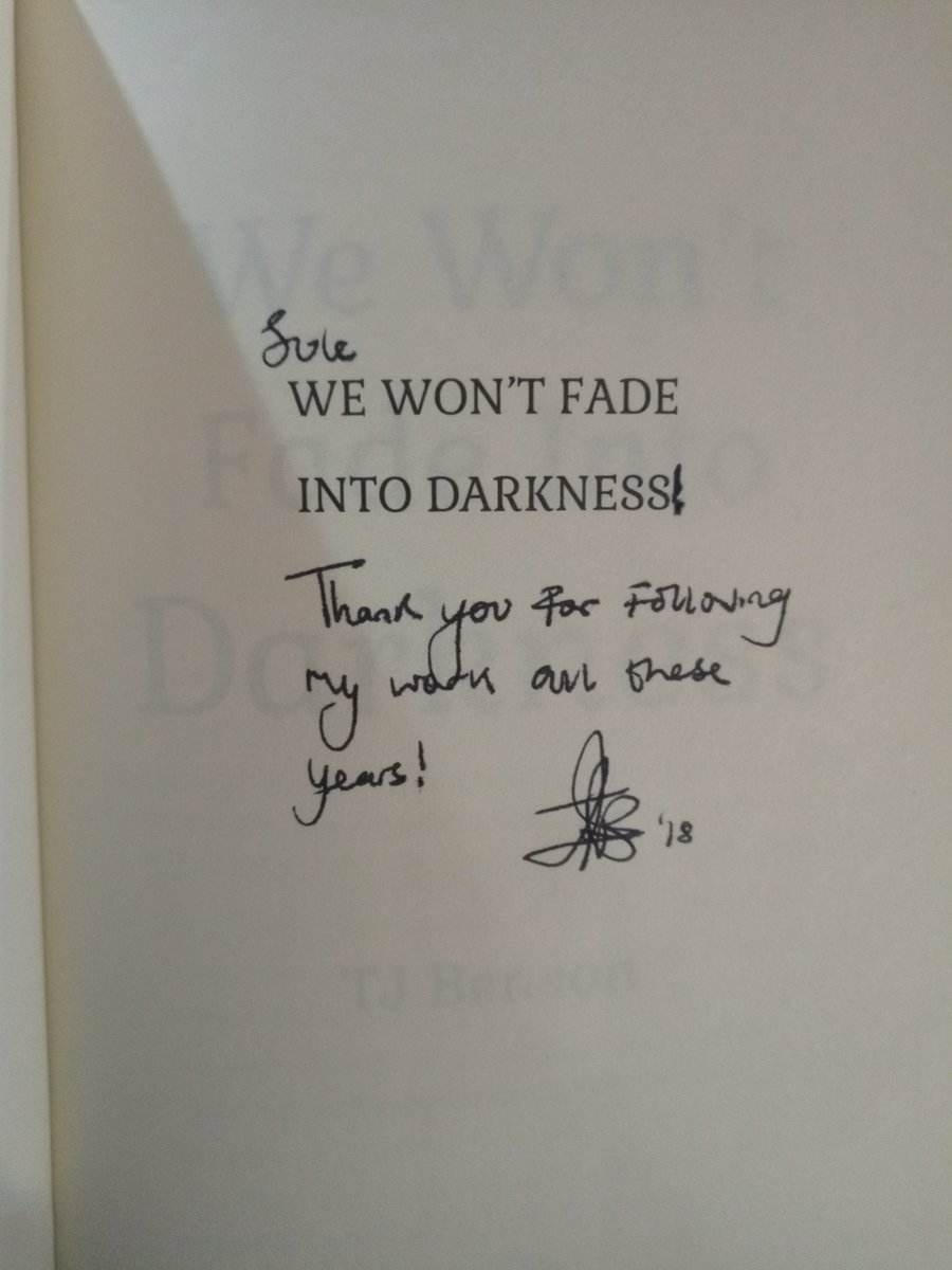 theanthonysule's tweet image. Dear TJ, 
Whenever I say, &quot;We Won&apos;t Fade Into Darkness,&quot; it is similar to when I say &quot;Hail Mary, full of Grace&quot;
Hail Mary is a mantra, a prayer and an identity for me as a Catholic.

#WWFID is an identity mantra for me as a writer.
It is spiritual.

I didn&apos;t get to tell you this.