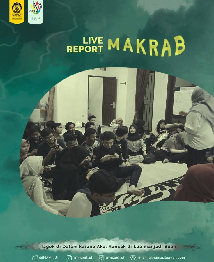 [LIVE REPORT MAKRAB IMAMI 2018 ]

 Assalamualaikum dunsanak IMAMI

Sedang berlangsung makrab IMAMI  di perumahan pesona khayangan juanda blok e7. 

Yuk datang dunsanak

Biro PSDM
IMAMI UI 2018/2019
Tagok di Dalam karano Aka
Rancak di Lua manjadi Buah