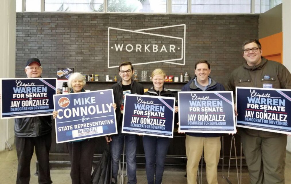 MikeConnollyMA's tweet photo. Our first shift of canvassers now in the field this morning! Working to #GOTV for @jay4ma @elizabethforma @maura_healey @AyannaPressley + @Freedom_Mass! #mapoli #ActivistAfternoons #KnockTheVote https://t.co/tKVnrqb9nb