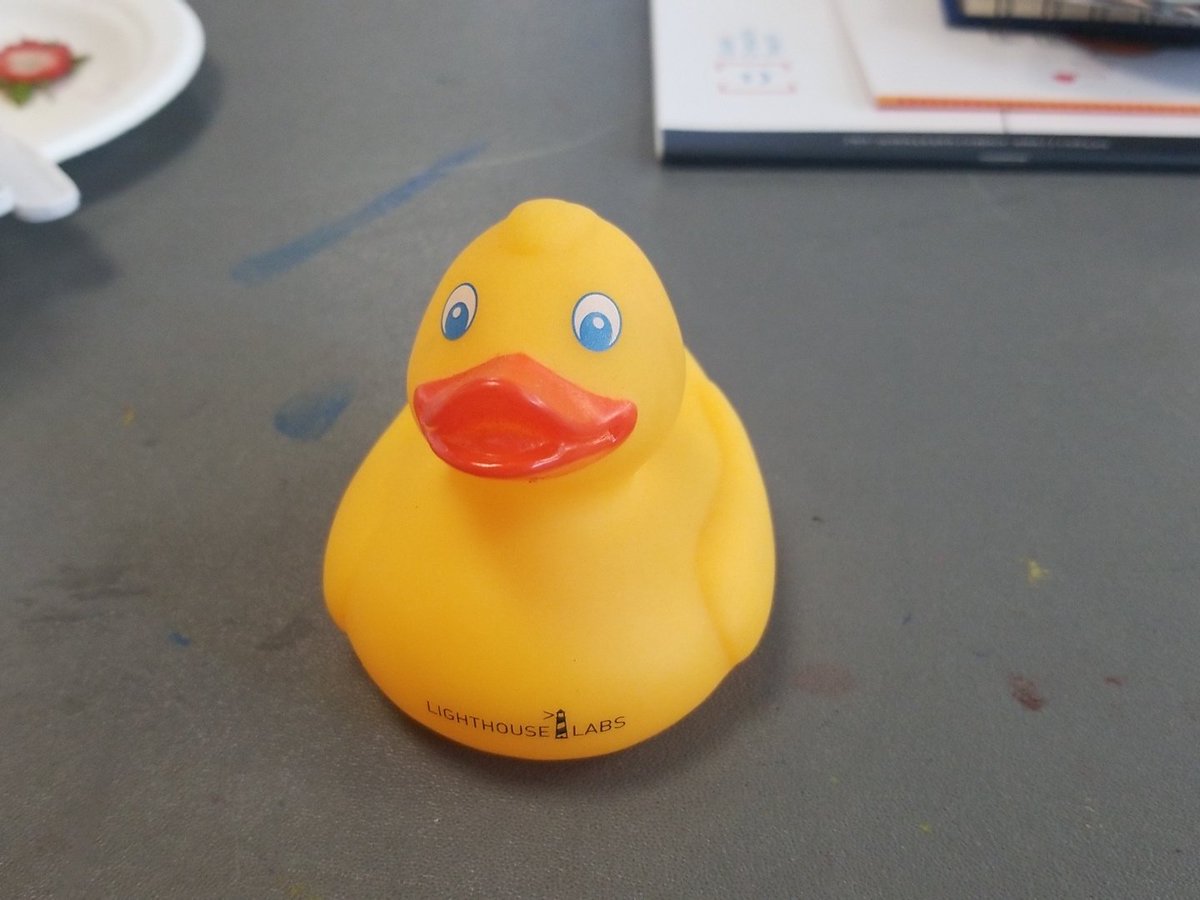Fintelman11's tweet photo. Rubber Duck Debugging #CodeCreateTeach #Markham #CanCode https://t.co/wRqASWTrMP