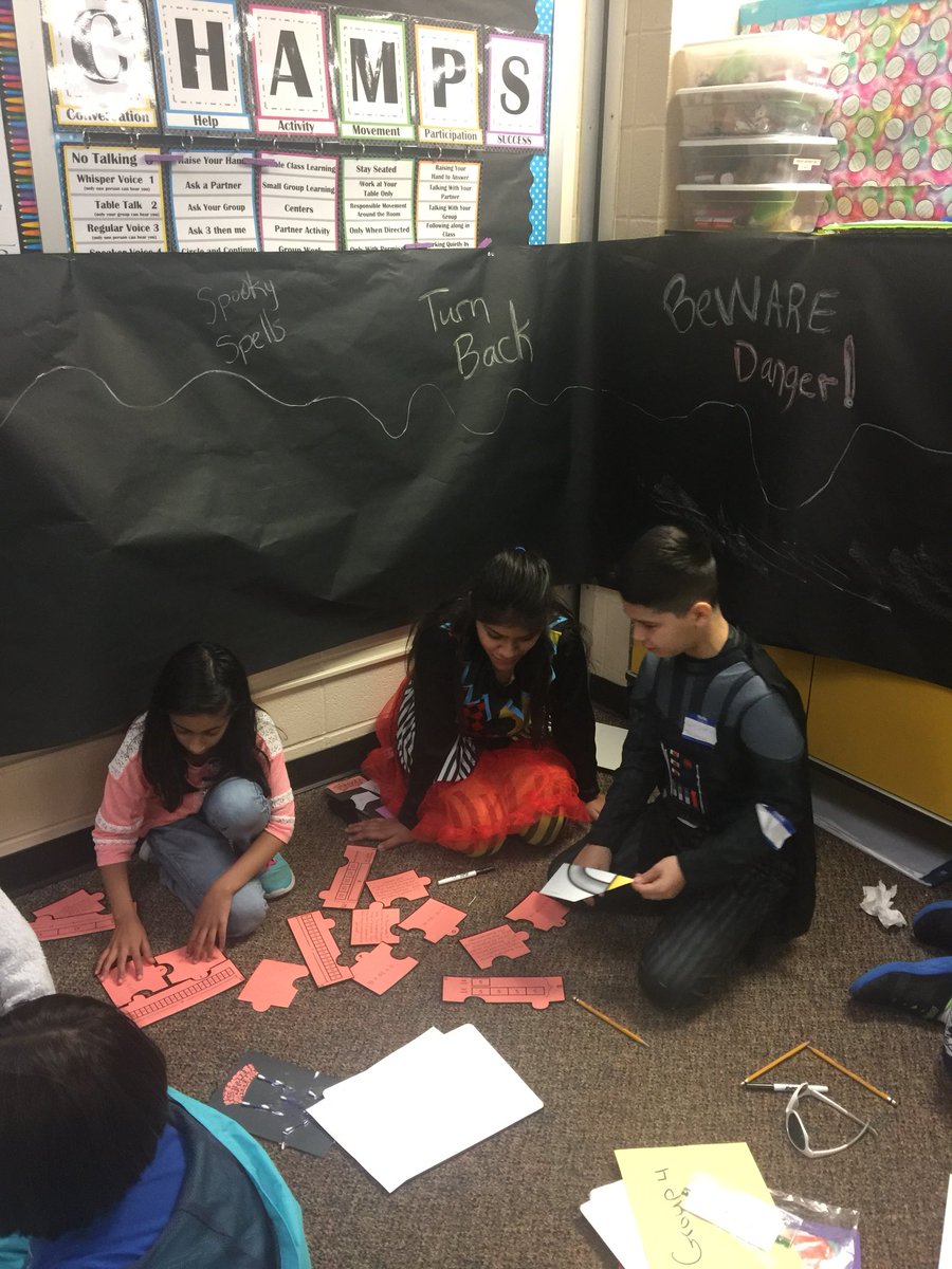 stacey_redwine's tweet photo. Room Transformation and Escape Classroom makes Halloween and practicing 2x2 multiplication tons of fun!! Teague Elementary 4th Grade. #pisdmathchat #pisdmath https://t.co/q2qSb3A1iB