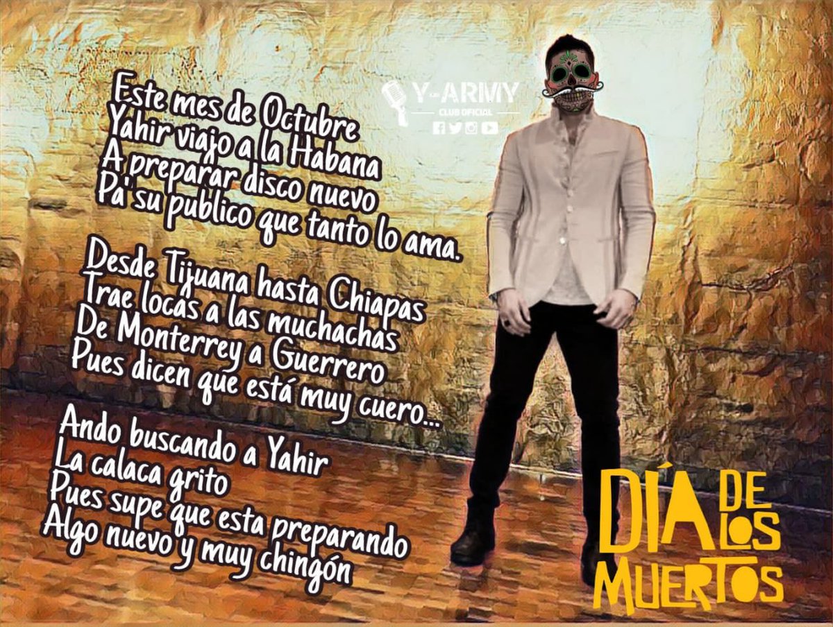 Army_Yahir's tweet photo. Lo mejor está por venir #JuntosSiempre @yahirmusic #MusicaNueva #NuevosSueños #DeTuMano #ArmyPower #Calavereando https://t.co/A6VIu7x0AL