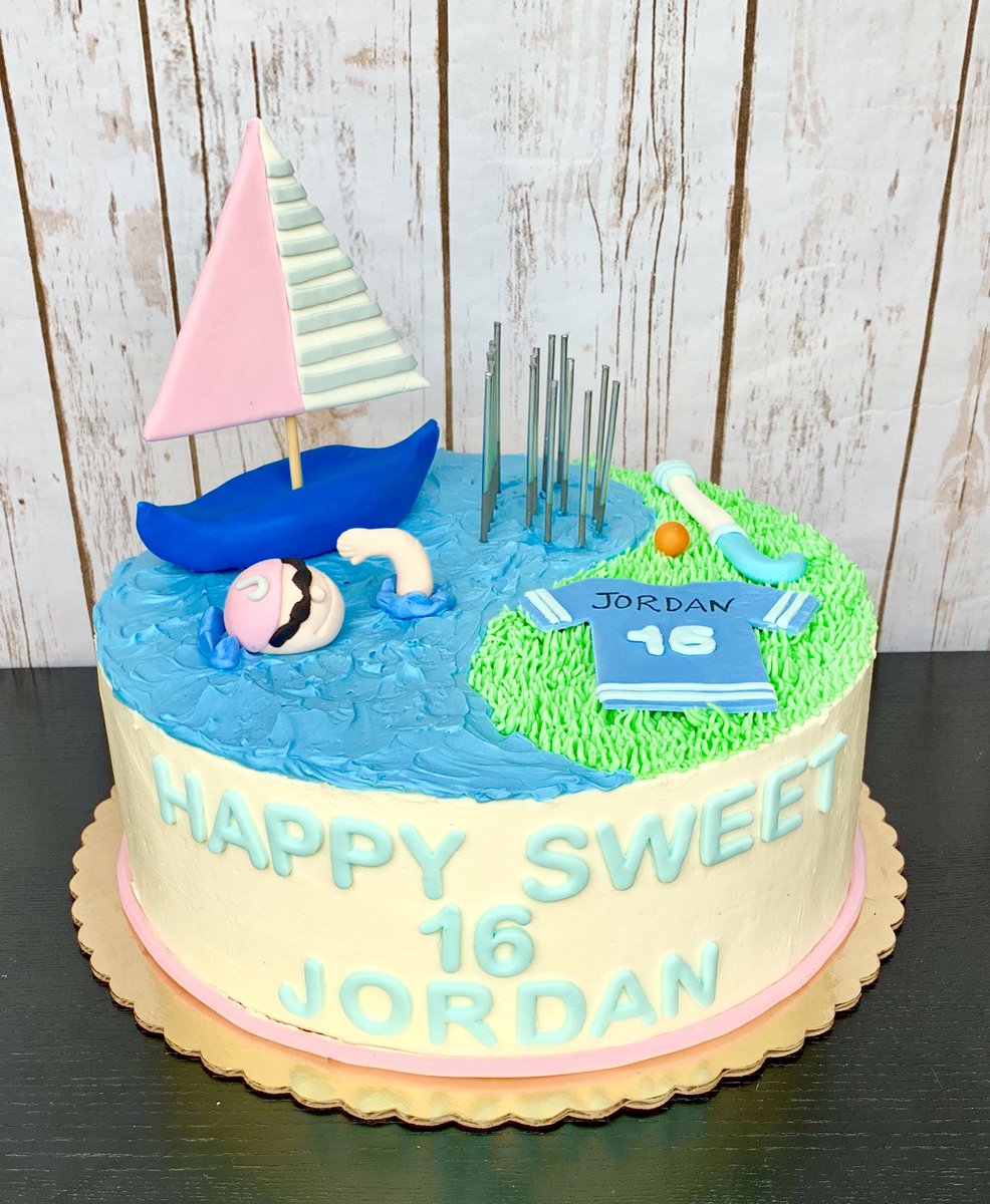 BakeryBeni's tweet photo. Sailing, Swimming and Field Hockey Themed Cake for Jordan, Happy Sweet 16th!
#benibakery #bakery #cakes #customcakes #themedcakes #sailingcake #swimmingcake #fieldhockeycake #sweet16 #sweet16cake https://t.co/4gVq4kyFUn