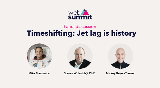 timeshifterapp's tweet photo. Attending #websummmit? Come to our 'Timeshifting - #JetLagIsHistory' panel on Nov 6 at 1:10 to 1:35pm (Startup University stage) with @astro_mike, Dr. Lockley from Harvard & our CEO @mbeyerclausen, or visit our booth on Nov 7 (Stand G 125 / Pavilion 3). https://t.co/v3VuKengo8