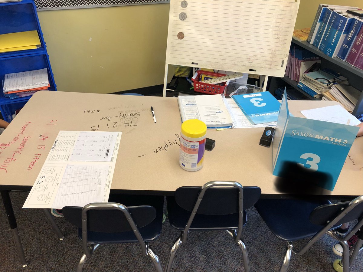Having an unfocused day?  Bring out the markers and let your students write on the table!  It wipes right off and they become 100% engaged!  You should hear the cheers when I start handing out the markers! 🎉  #thesimplethings
