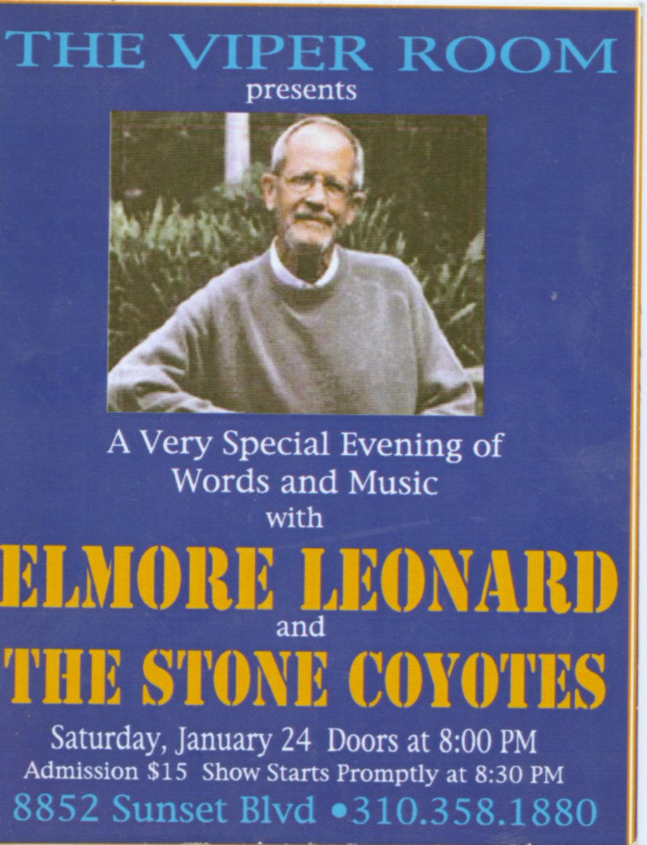 It was a great gig.  Everybody was there.

CELEBRATE!

The Elmore Leonard Bus Tour
Only five tickets left.  It’s going to be a party.  Elmore loved a good party. Get on the bus.

esotouric.com/elmore-leonard/