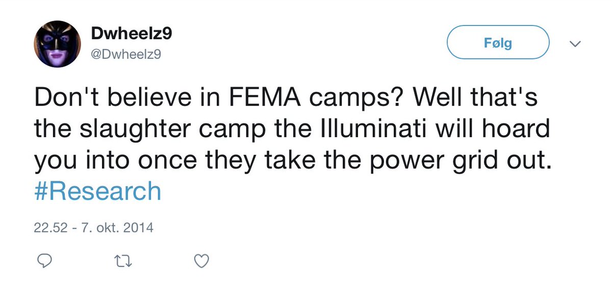 I also discovered many other tweets that Wheeler ( @education4libs) posted on his secret account which gave me pause for thought including ones containing holocaust jokes, calling various celebrities demons, discussing FEMA slaughter camps, and supporting Alex Jones.