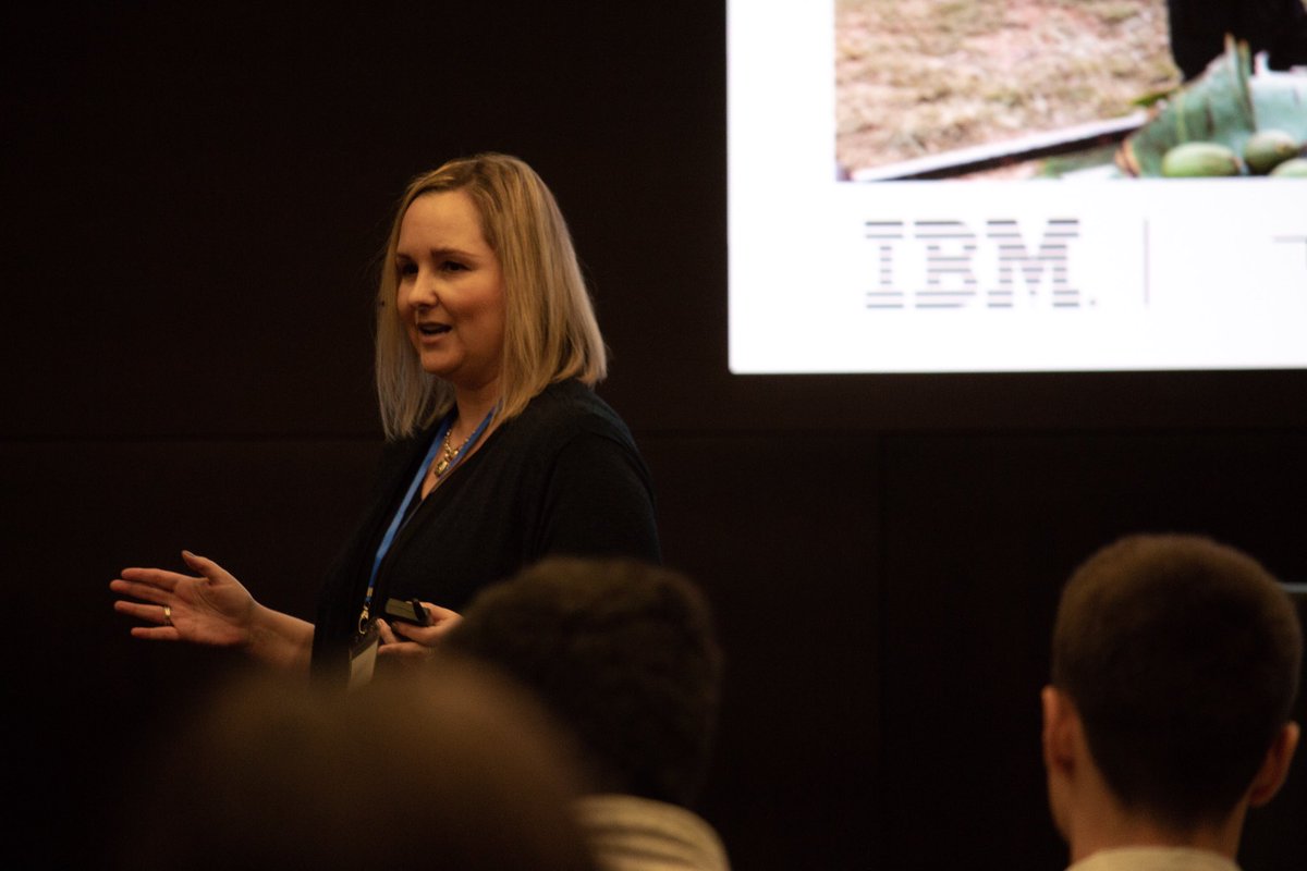 CollegeBChain's tweet image. Jennifer Blair of IBM giving her Keynote Presentation at the Collegiate Blockchain Conference #IBM #FSU #CBC