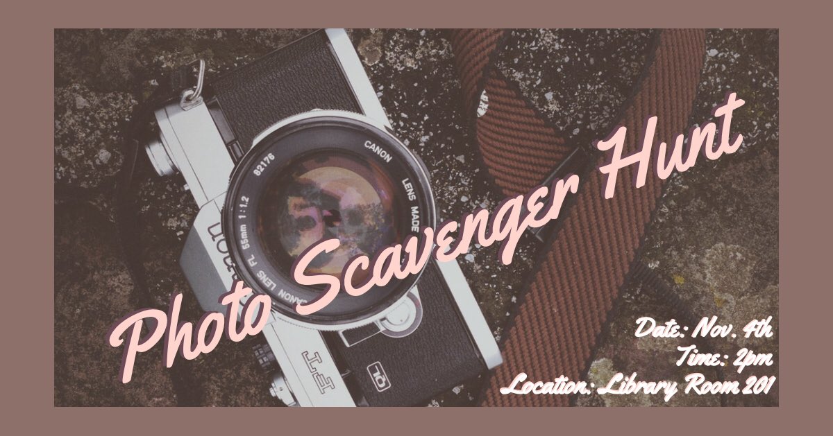 WeekendersEKU's tweet photo. This Sunday we are doing a...(drumroll please)...Photo Scavenger Hunt!! Join us outside ⁦@ekulibraries⁩ room 201 at 2 pm. Your adventure is waiting!!! https://t.co/vSUjWENUoV