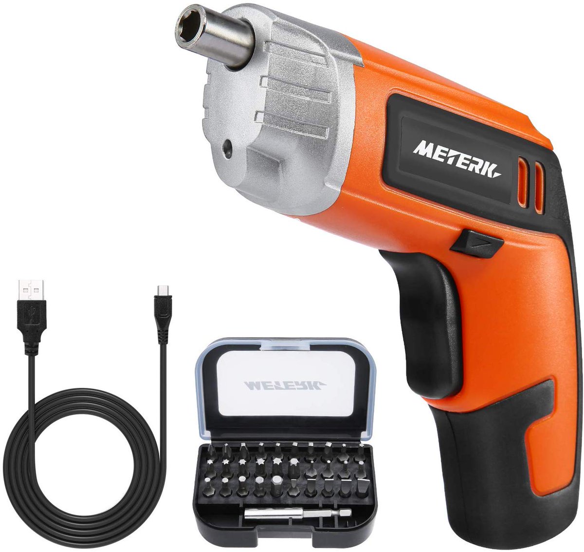 DealAdvises's tweet image. #Visseuse sans Fil #Meterk #Tournevis Electrique Rechargeable (3.6V 2000mAh Max Couple 5.0Nm 250rpm) avec 30pcs Embouts de vissage &amp;amp;1pc 60mm Porte-embout &amp;amp; 1 Câble Micro USB Fournis) #BonPlan a 22 euros 99 

-&amp;gt; amzn.to/2P4x0cO