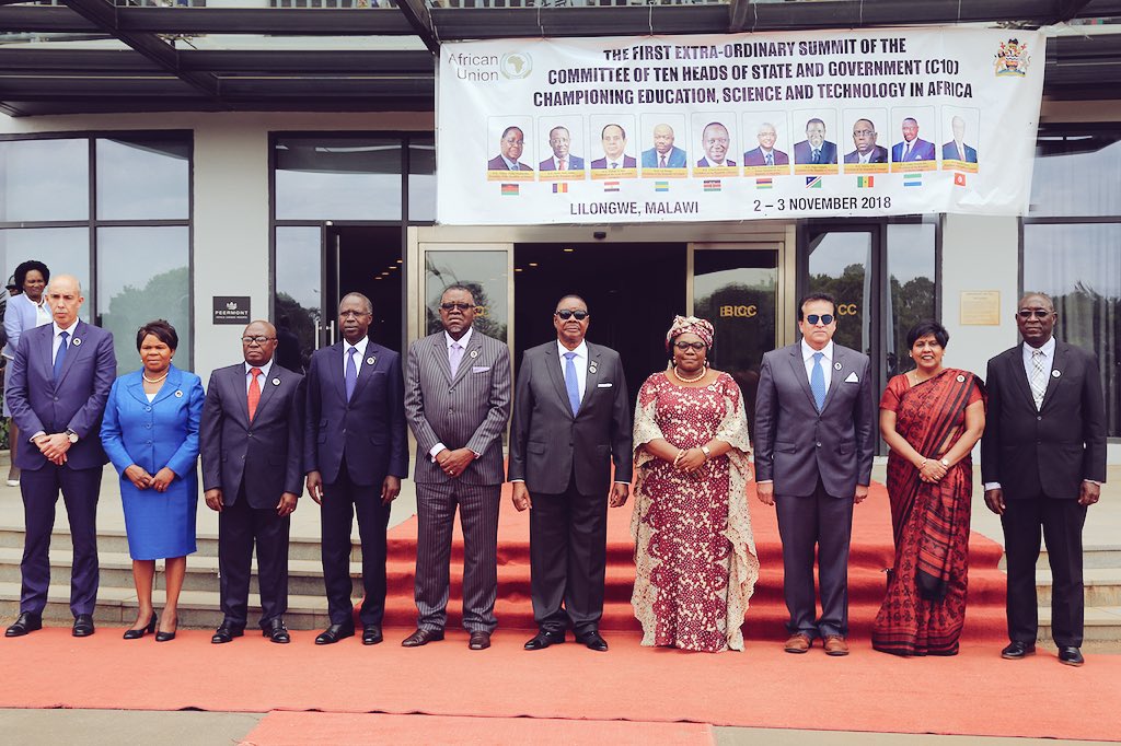 hagegeingob's tweet image. Education is the greatest equalizer. I returned from a 1 day AU summit of C10 champions of education, science and technology. We committed to double our efforts in science and technology. Namibia pledges to increase Gross expenditure for Research and Development to 1% by 2022.