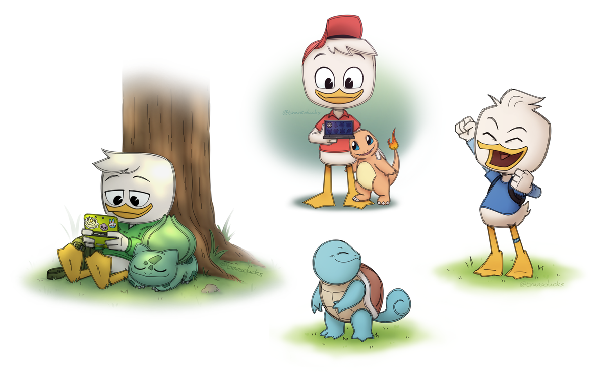 transducks's tweet photo. always gotta have a pokemon AU ✨#DuckTales https://t.co/CLPqNhk79c