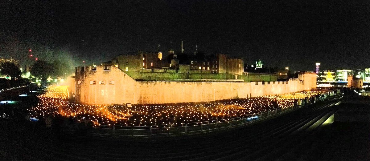 The whole moat is alight #TowerRemembers