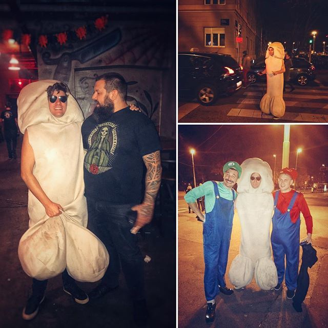 Well, this has been a lot of fun... #helloween #costume #fun #335i #nightout #dick #musician #supermario #dickonthestreet