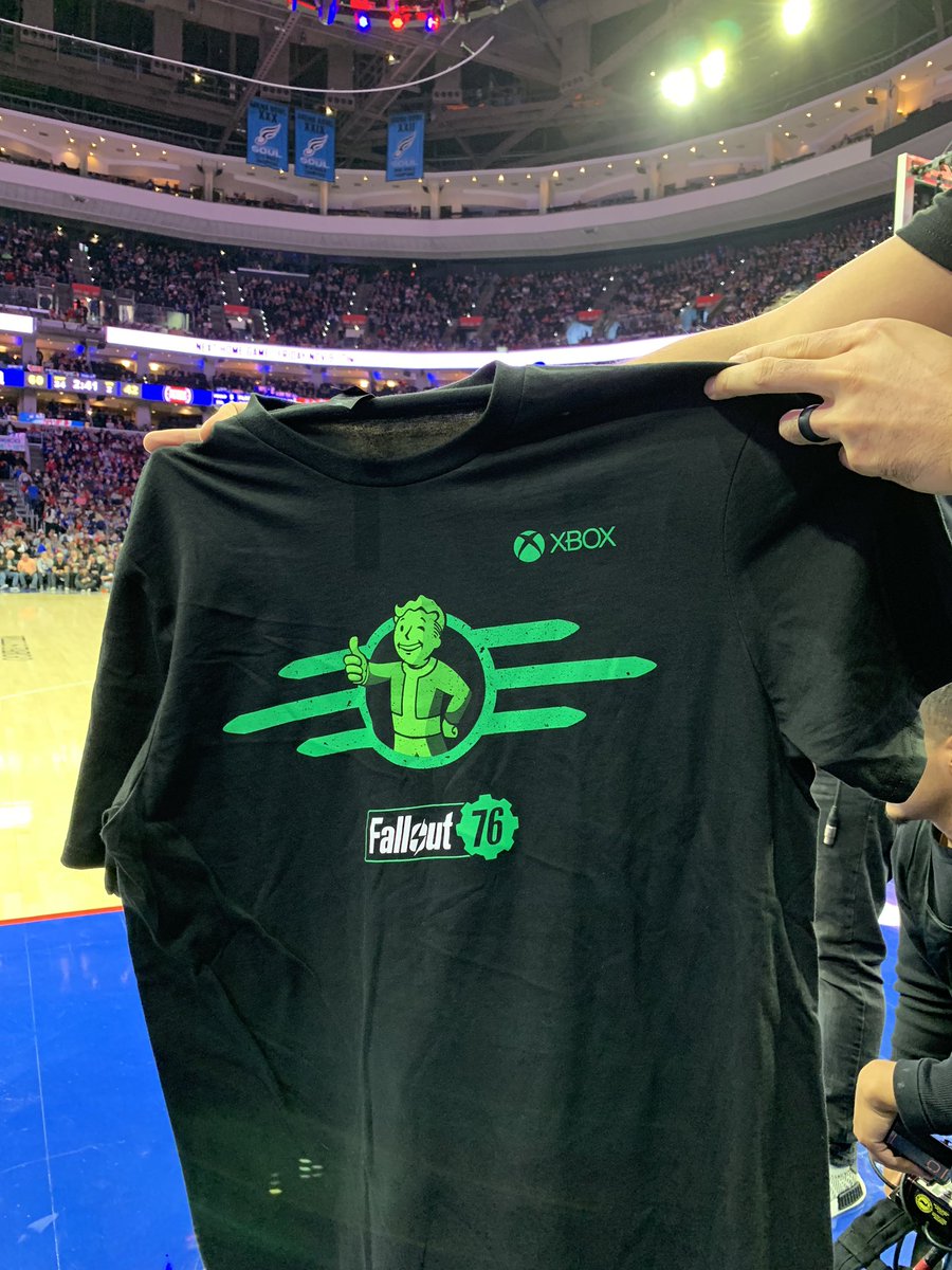 Fallout's tweet image. Follow + RT for a chance to win a #Fallout76ers shirt