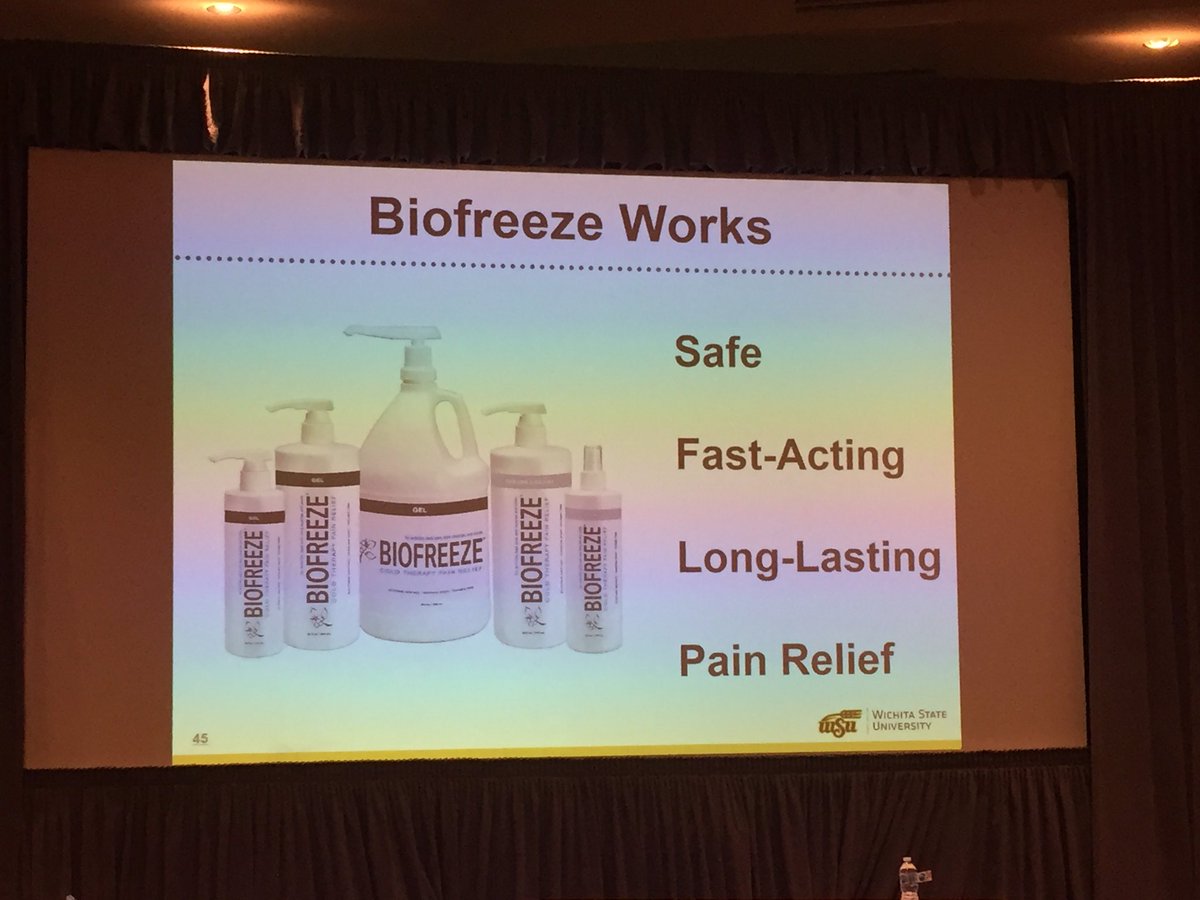 KevinPowerPhD's tweet image. Dr Mike Rogers nice talk on mechanisms of pain and #Biofreeze. It works for pain relief and superior to ice! @CSEPdotCA #CSEP18 @drphilpage