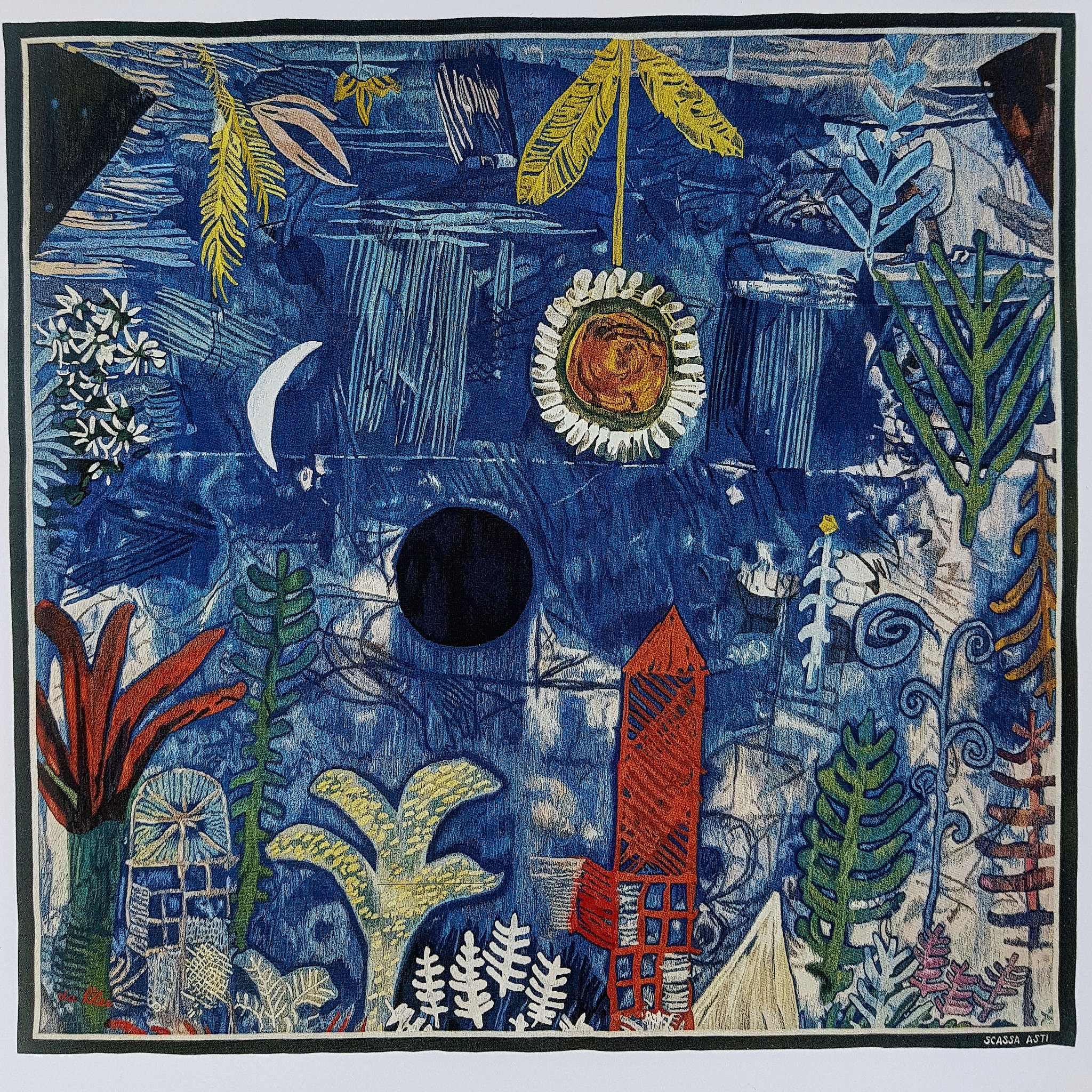 Alessandro On Twitter Fiori Notturni Da Paul Klee 1990 Arazzo Ad Alto Liccio Ordito Di Cotone Trama Di Lana 5 4 Fili Di Ordito Per Centimetro Tessitura Arazzeria Scassa Asti Il Dipinto Venne