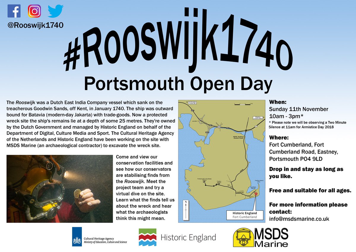 So, turns out I will be doing a radio interview tomorrow morning at 10:30am with #BBCSolent to talk about the upcoming @rooswijk1740  open day at #FortCumberland. Tune in to find out more.