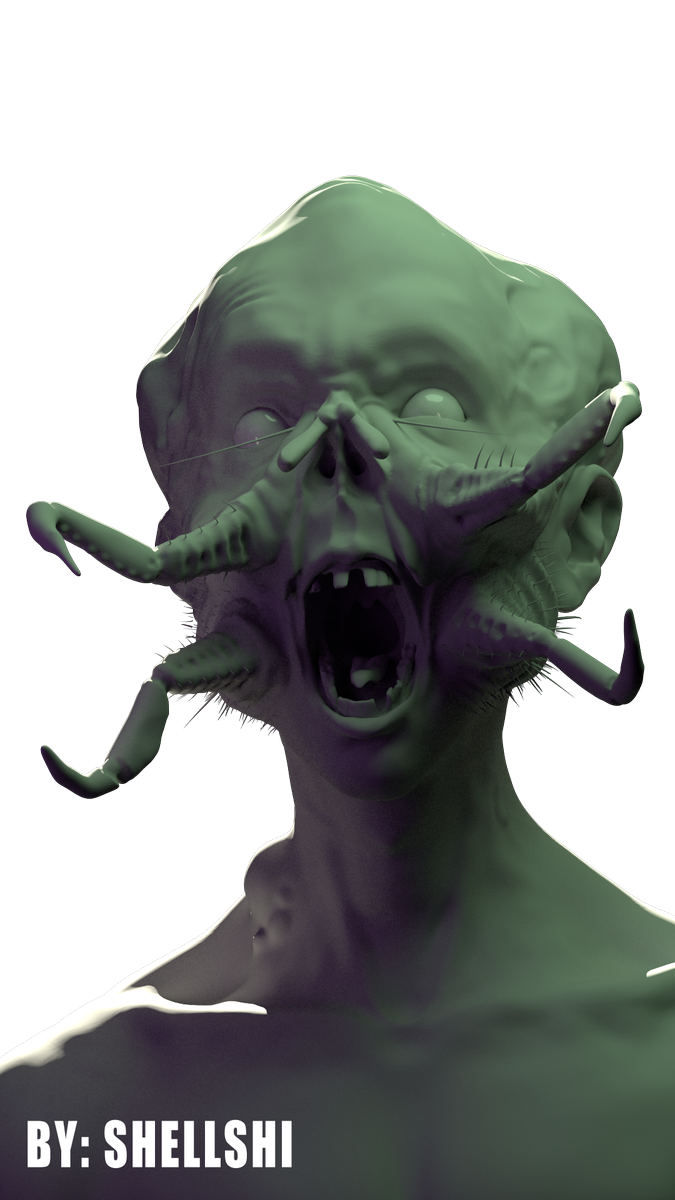 _Shellshi_'s tweet image. A creature I sculpted and lit back in college.

#creature #sculpt #3D