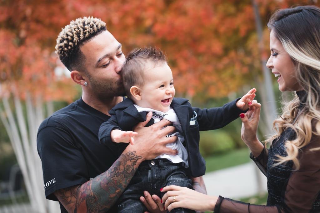 Memphis Depay on X: Happy birthday to my Godson Thiago! One years old  today. @santiagoarias13 and @karinjimenez91 you raised such a beautiful  young boy and it's an honour to be Thiago's Godfather!