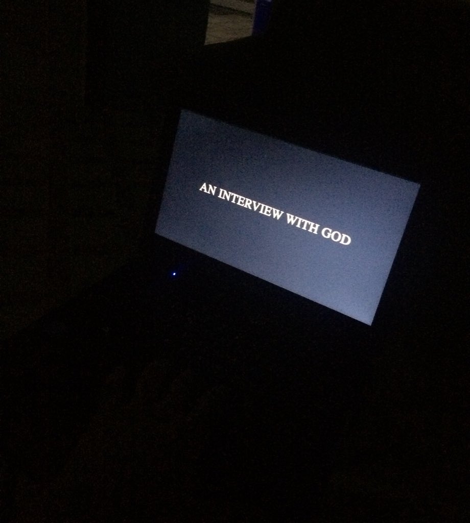 tianisms's tweet image. After the nun eto naman. kaso di ko napanuod ng ayos gawa ng papikit pikit na ako. Tapos after nung The Nun may bisita pa kameng ang laki laking atangya hayoppp. 
#AnInterviewWithGod