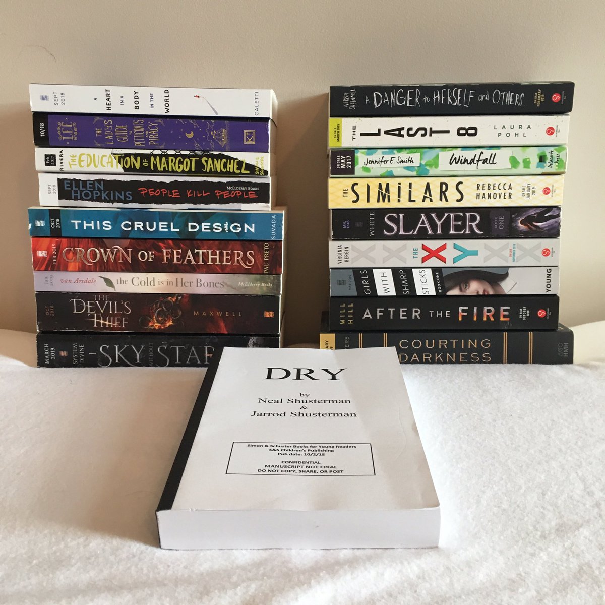 booknerd_jill's tweet photo. I’m doing a clean out so I have some ARCs to trade! I’m not looking for anything specific, just YA releases (maybe 2019? just send pics of what you have lol) xoxo #arctrade #booktrade https://t.co/Yi51mrMRSh