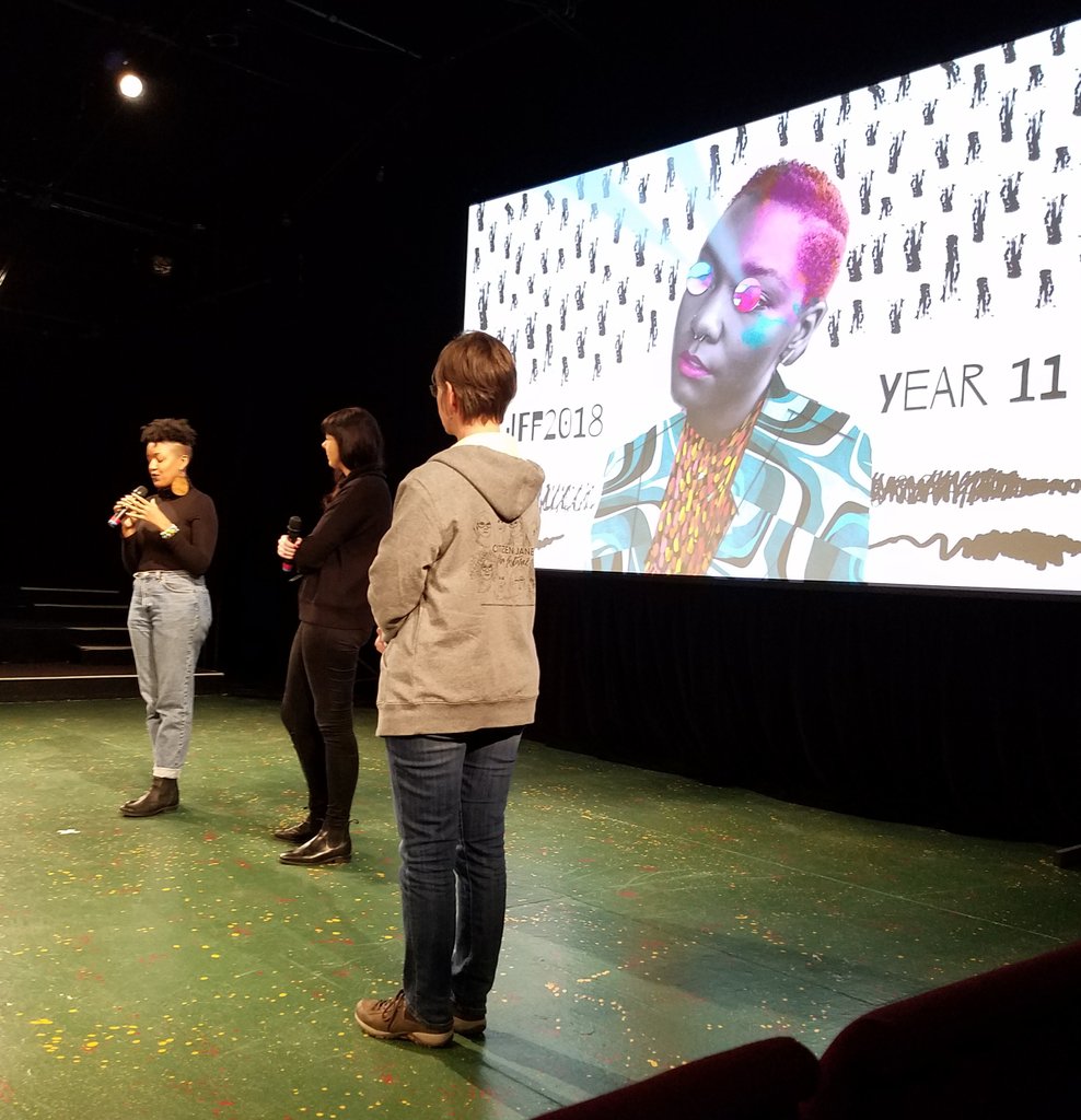 Sontenish Myers (Cross My Heart) and Veronica Andersson (Wiki) Q&amp;A at shorts program "Summit - Who Can Tell Your Story?"