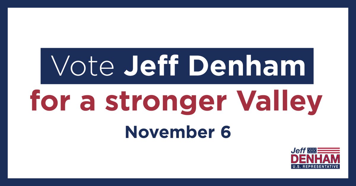 #ElectionDay is quickly approaching. Don’t forget to go out and #VoteDenham on November 6th. vote.gop