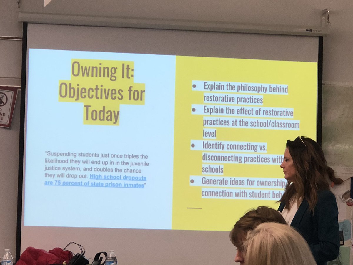 justinwmcmillan's tweet photo. Great breakout on schoolwide restorative practices with Sandy Heriser and Chris Frank @camlecolorado @CaseyMiddleSch #camle2018 https://t.co/mJRca40gok
