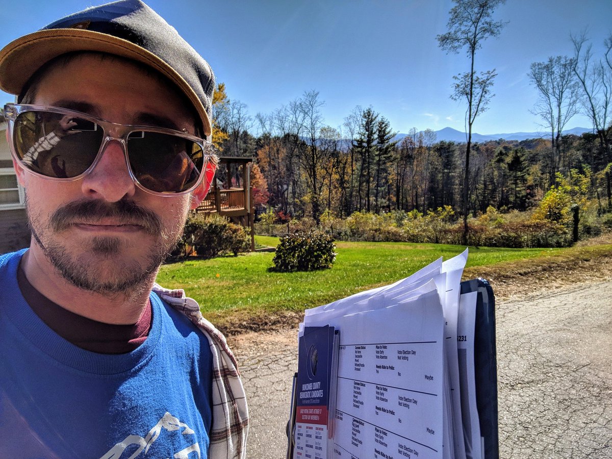 Two turfs, 95 doors, and this great view of Mt Pisgah. #canvassing #bluewave #flipnc11 #clearthemeadows #repealandreplacemarkmeadows #VOTE