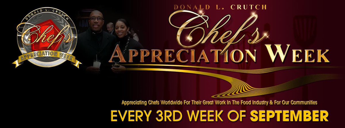 #ChefsAppreciationWeek Please join us next year in recognizing all #chefs worldwide during the annual 2019 Chefs Appreciation Week! We moved it over to every third week of September starting in Sept 2019! Please share this with all chefs. September 15th - 21st 2019 #LoveyourChefs