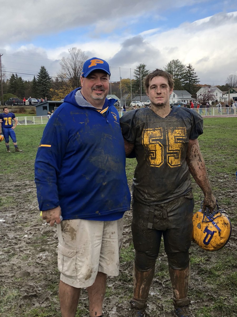 Poultney is heading to the finals!!! Muddy game but the “hogs” loved it. Our poor field on the other hand...#poultneypride  #vtplayoffs #DadsAsPrincipals