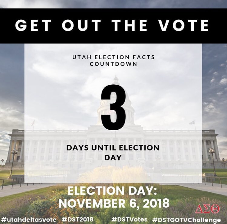 Don’t know much about the people on your ballot? Check out vote.utah.gov! Type in your address and you will have access to profiles of each candidate. If you want further information you can also try the following: ballotpedia.org #dstgotvchallenge #SODelta