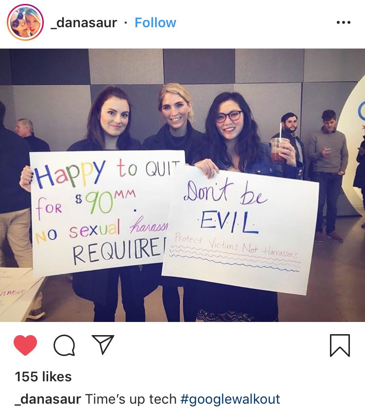 kristenhinkson's tweet photo. #GoogleWalkout #timesuptech https://t.co/cAsYrmmeR3