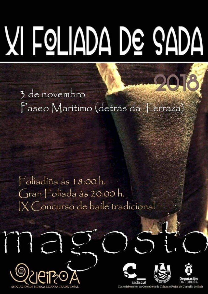 Estamos na Foliada de Sada organizada por <a href="/queiroasada/">QUEIROA</a>!
Nun rato saímos a tocar. Mentres... concurso de baile! 😍

#sada #foliadas
