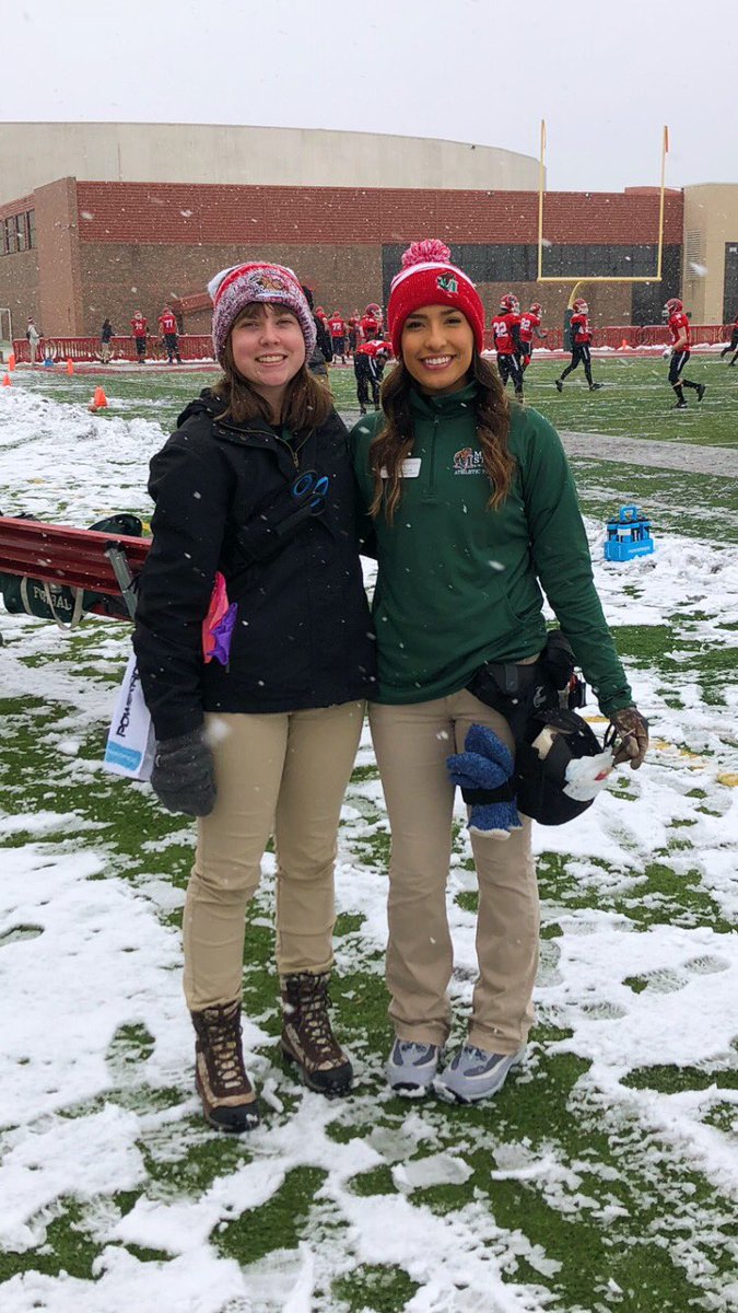 Beavers_AT's tweet photo. Football isn’t the only one celebrating senior day! Our senior AT students Sarah &amp; Reese put in work this football season! #Gobeavs #ATStudents https://t.co/fTrLeiHmPu