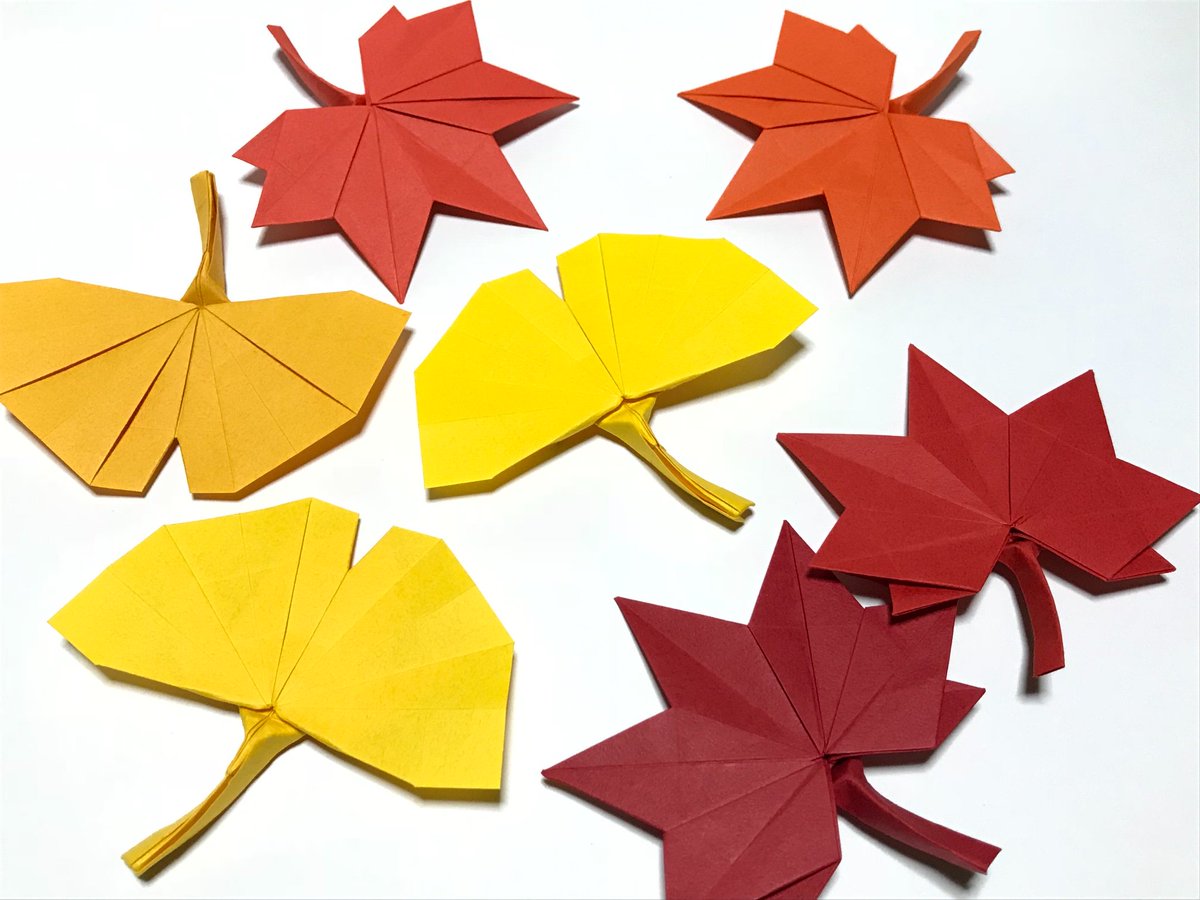 まつもとかずや 折り紙 折り紙作品 イチョウ 季節の折り紙 イチョウ っぽいの