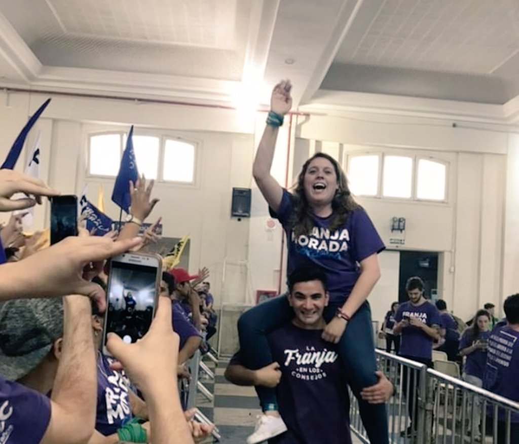 En el Centenario de la Reforma Universitaria, hoy 3 de noviembre de 2018, fue electa una Mujer para presidir la Federación Universitaria de Córdoba <a href="/FUCordoba/">Federación Universitaria de Córdoba</a> . La estudiante de Ciencias Económicas <a href="/EliiCordoba/">Eliana</a> por <a href="/franjamoradacba/">Franja Morada Córdoba</a>