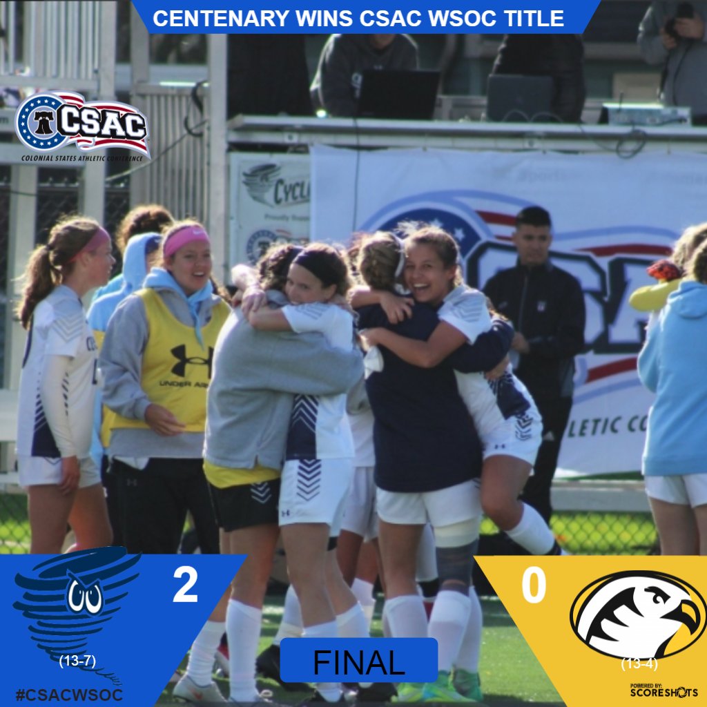 Centenary is your 2018 @Csacsports Women's Soccer Champion! Good luck in the NCAA tourney!