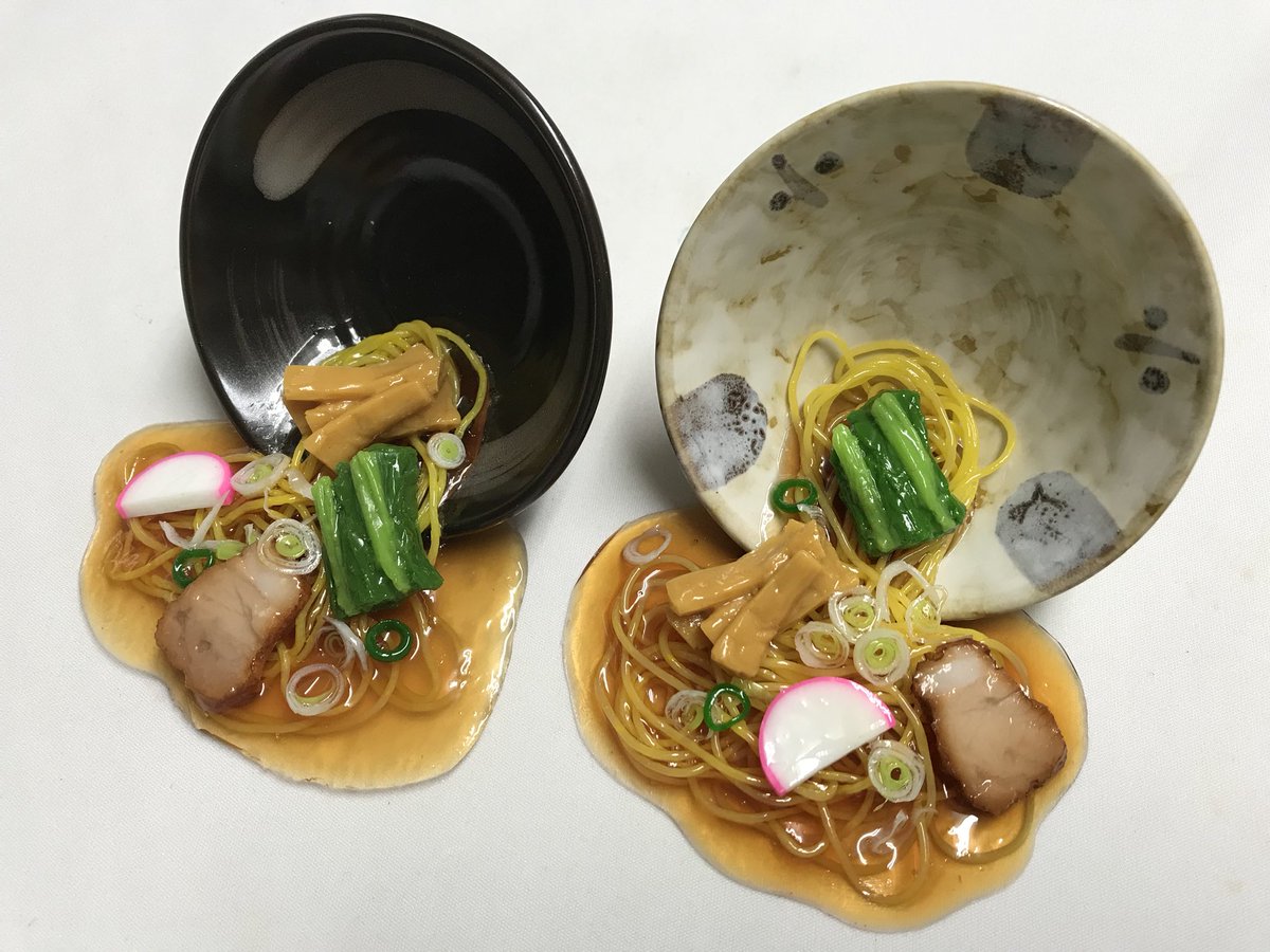 ミニシリーズ追加製作 グラタンとこぼれたラーメン ＃食品サンプル
