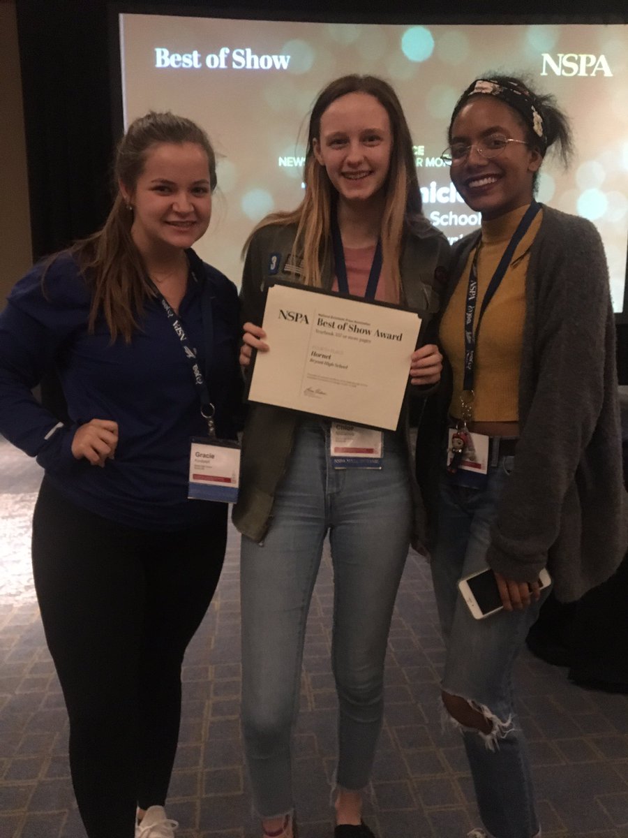 BHS_YB's tweet photo. The 2018 Hornet yearbook, “From Blue to You,” received 4th in the nation for Best of Show at the #nhsjc Chicago convention! 🎉👏 🎉 👏 https://t.co/yIiYWGaOqY