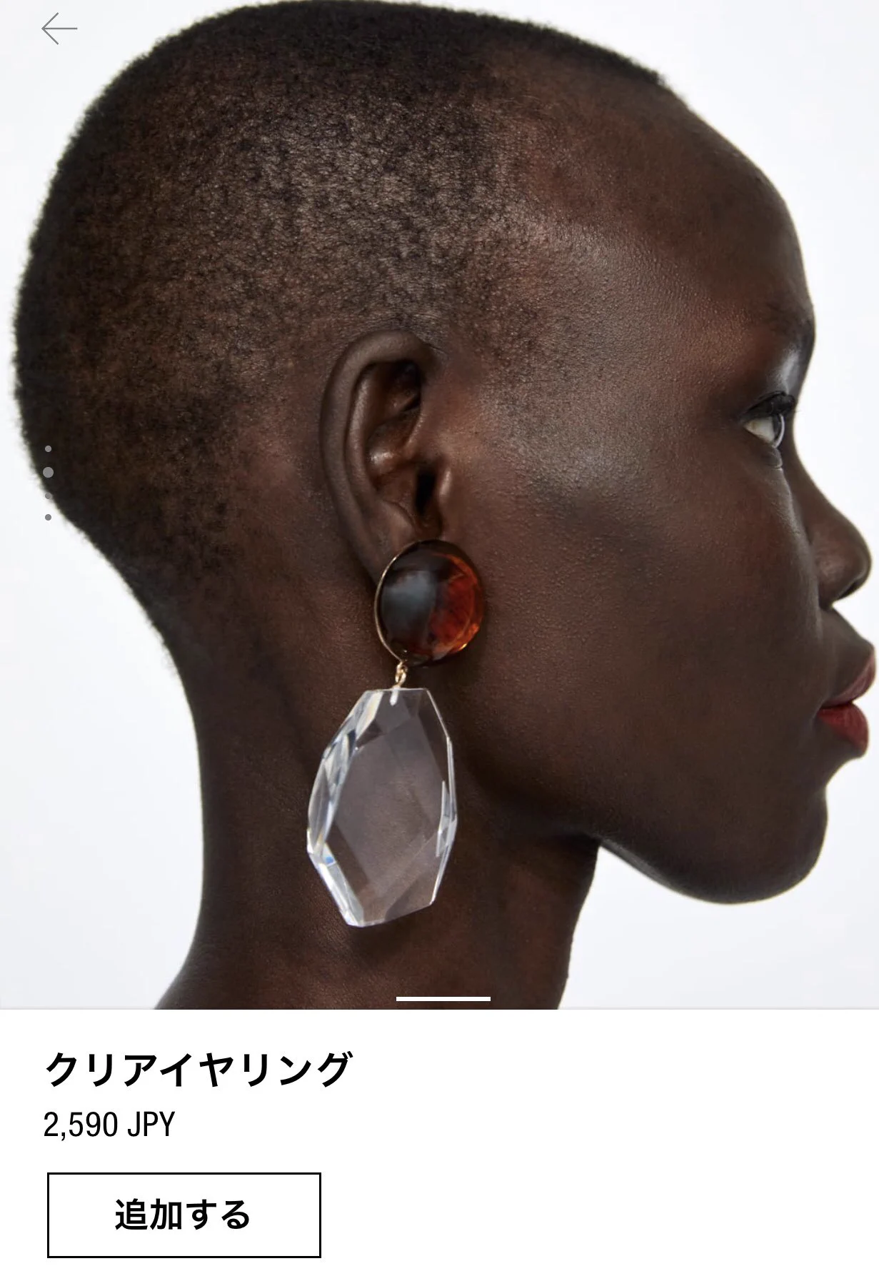 ZARAのイヤリングが、想像以上にでかいwww