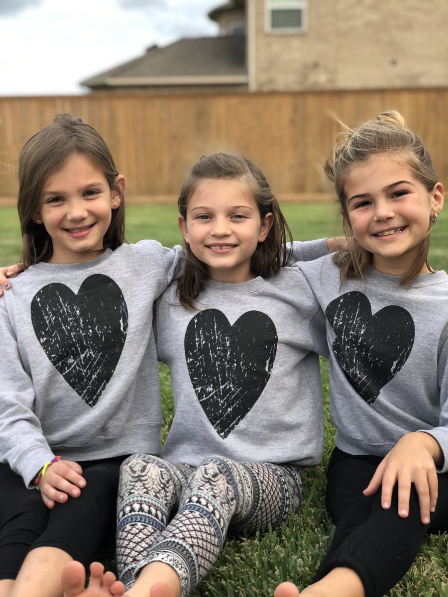 3 little cuties! They are obsessed with these sweatshirts from @SweetTsDesign #cousins #love #sweatshirtseason #matchingtops #bringonfall @dalepmills