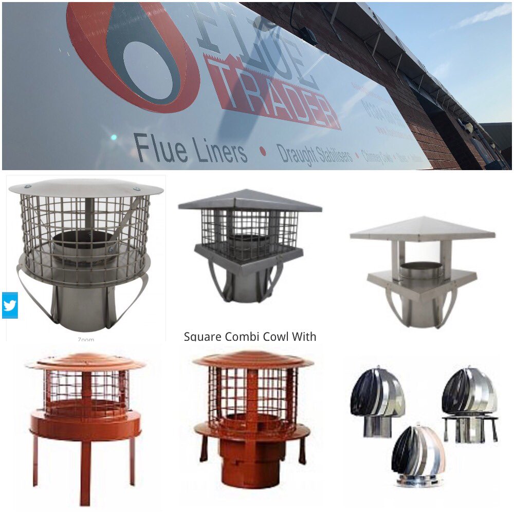 Fluetrader's tweet photo. Selection of our new range chimney cowl now online #chimney #stove #woodburner #chimneycowls #nextdaydelivery https://t.co/QygaMYTSuo