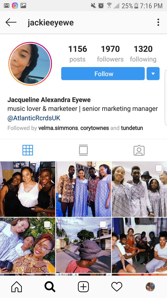 Jackie EyeweIG: jackieeyeweEntertainmentSenior marking manager at Atlantic Records UK