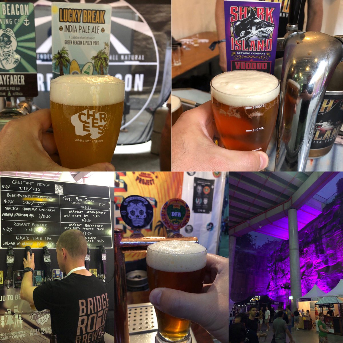A montage of a few of the tasty independent beers I had @cheersfestsyd last night.

Cheers to a great time with good friends and good beer in a fantastic location.

#drinkfresh #drinklocal #independentbeer #instabeer #cheersfest