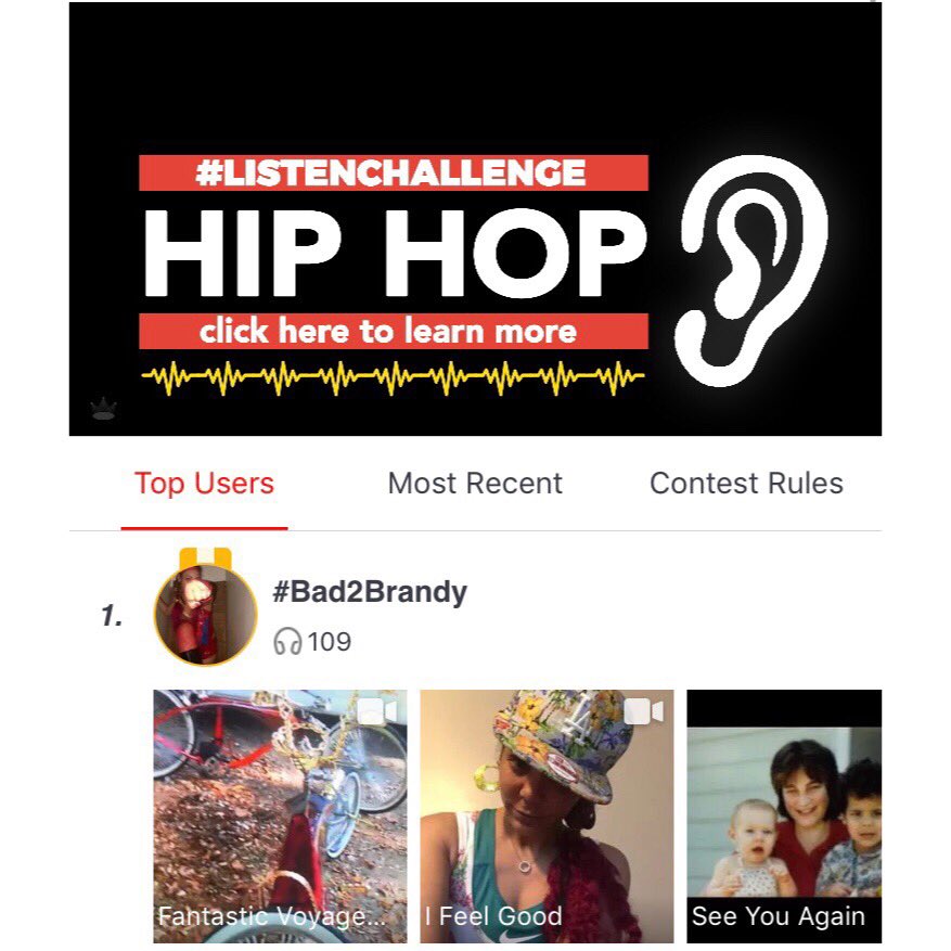SpotliteApp's tweet image. 🎉Congratulations to #SpotliteApp user #Bad2Brandy for winning the Hip Hop #ListenChallenge.