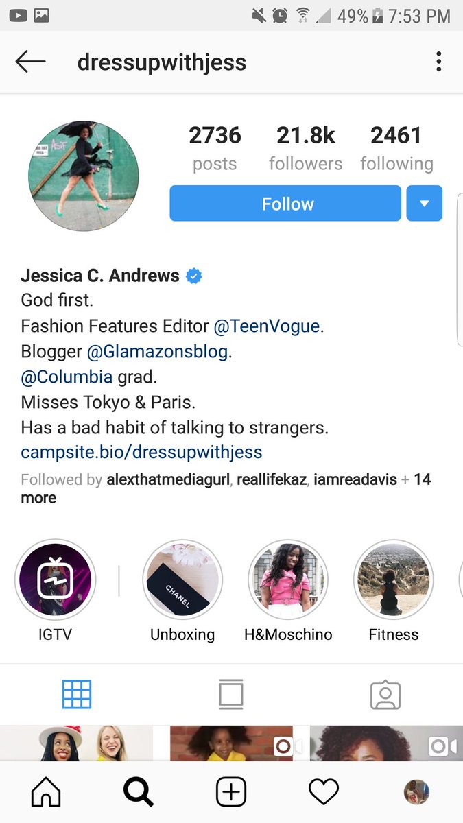 Jessica C. AndrewsIG: dressupwithjessFashion Fashion features editor at Teen VougeBlogger at Glamazonsblog